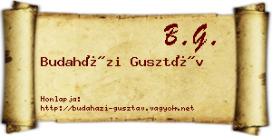 Budaházi Gusztáv névjegykártya