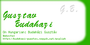 gusztav budahazi business card
